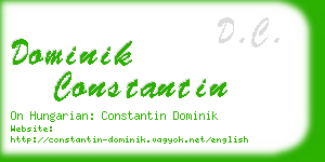 dominik constantin business card